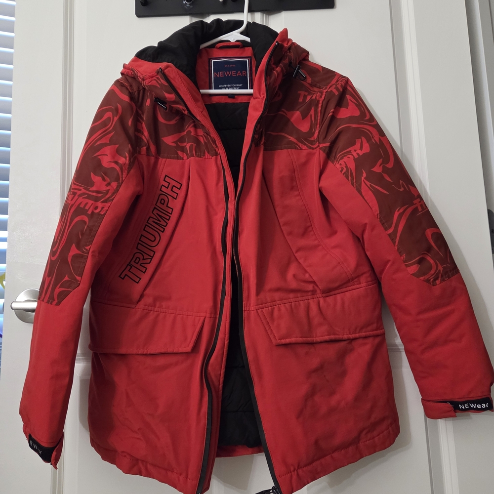 Red Triumph Jacket with Black Accents